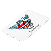 天使クールの翼を持つ聖ハート マグネット (左側)