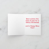 天使ケルブかわいらしのクリスマスカード。 サンキューカード (内部)