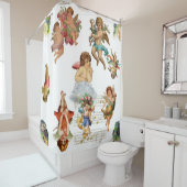 天使ケルブアンティーク天国ビクトリアン シャワーカーテン (インサイチュ)