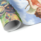 天使ケルブ雲アンティーク天ビクトリアン空 ラッピングペーパー (ロールコーナー)