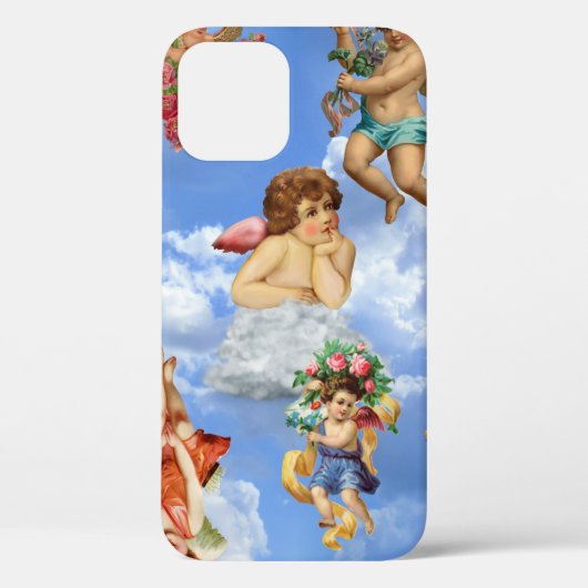 天使ケルブ雲アンティーク天ビクトリアン空 Case-Mate iPhoneケース (裏面)