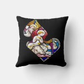 天使ステンドグラス窓 クッション (裏面)