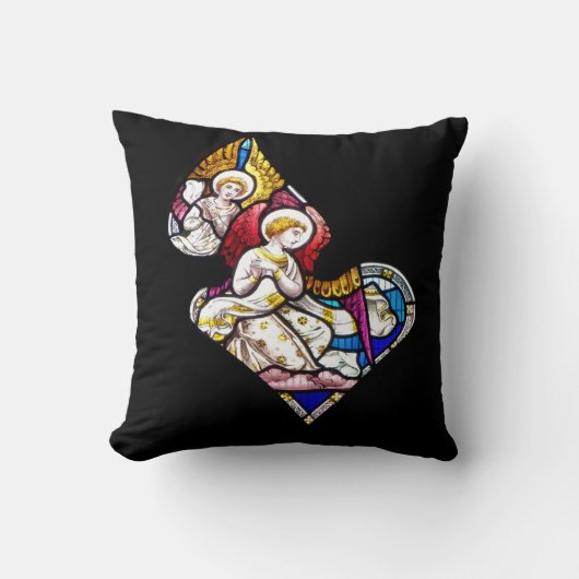 天使ステンドグラス窓 クッション (正面)