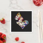 天使ステンドグラス窓 スタンダードカクテルナプキン (インサイチュ)