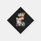 天使ステンドグラス窓 スタンダードカクテルナプキン (角)