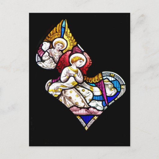 天使ステンドグラス窓 ポストカード (正面)