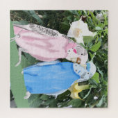 天使トランペットに対するピンクとブルーのブディーズ ジグソーパズル (横)