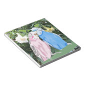 天使トランペットに対するピンクとブルーのブディーズ ノートパッド (アングル)