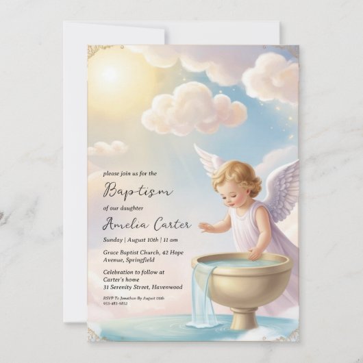 天使バプテスマ招待状 招待状 (正面)
