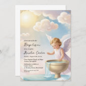 天使バプテスマ招待状 招待状 (正面/裏面)