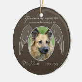 天使ペット悔やみや弔慰のカスタムに送られる神 セラミックオーナメント (左)