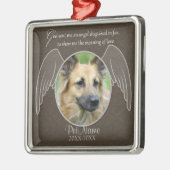 天使ペット悔やみや弔慰のカスタムに送られる神 メタルオーナメント (左)