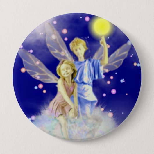 天使ボタン 缶バッジ (正面)