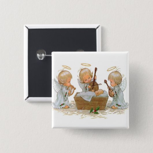 天使ボタン 缶バッジ (正面&裏面)