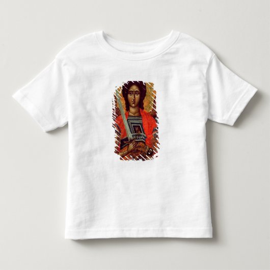 天使ミハエル、ギリシャ語、18世紀のアイコン トドラーTシャツ (正面)