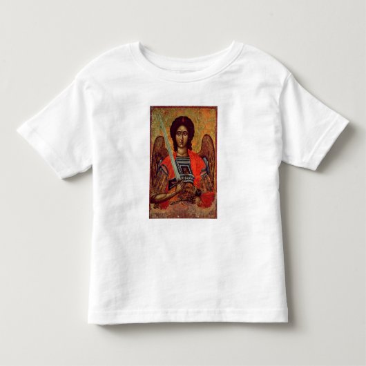 天使ミハエル、ギリシャ語、18世紀のアイコン トドラーTシャツ (正面)