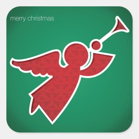 天使モダンを切り抜く スクエアシール (正面)