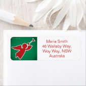 天使モダンを切り抜く ラベル (インサイチュ)