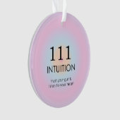 天使モダン数数数数法111直感 オーナメント (正面)