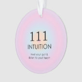 天使モダン数数数数法111直感 オーナメント (正面)