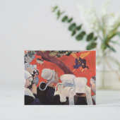 天使レスリングとヤコブ，ポール・ゴーギャン ポストカード (スタンド正面)