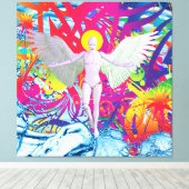 天使ロボット キャンバスプリント (インサイチュ (ウッドフロア))