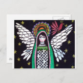 天使ヴァージングアダルーペアートバイヘザーガラー ポストカード (正面/裏面)