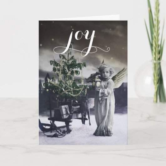 天使ヴィンテージイタリアンクリスマスカード シーズンカード (正面)