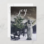 天使ヴィンテージイタリアンクリスマスカード シーズンポストカード (正面/裏面)