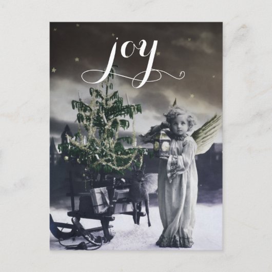 天使ヴィンテージイタリアンクリスマスカード シーズンポストカード (正面)
