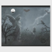 天使像墓のある墓地 ラッピングペーパー (フラット)