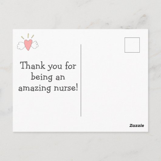 天使全てが翼を持っているわけではない。聴診器を持つ天使もいる。 ポストカード (裏面)