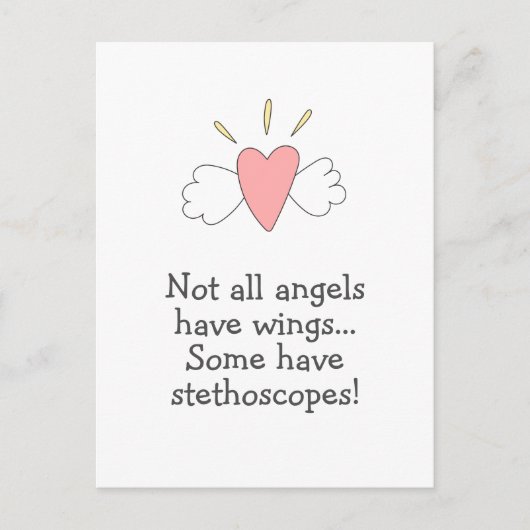 天使全てが翼を持っているわけではない。聴診器を持つ天使もいる。 ポストカード (正面)