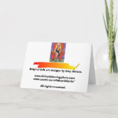 天使及び月-挨拶状/notecard --を主演して下さい カード (裏面)