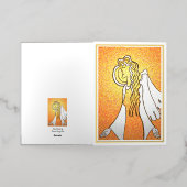 天使恵み箔グリーティングカード 箔グリーティングカード (外側レイダウン)