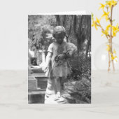 天使悔やみや弔慰 カード (黄色い花)