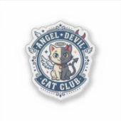 天使悪魔猫+猫ママギフトアイデア - 天使悪魔キャット シール (正面)