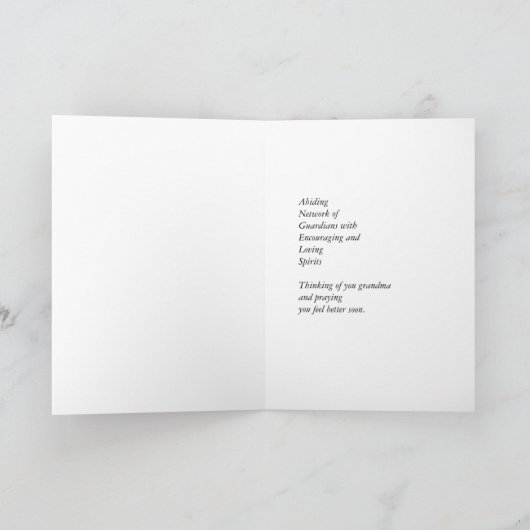 天使感じのおばあちゃんに近祈い カード (内部)