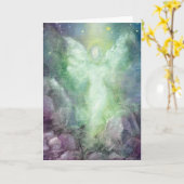 "天使旅行"のファインアートの挨拶状 カード (黄色い花)