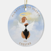 天使犬のカスタム写真セラミックオーナメント セラミックオーナメント (左)
