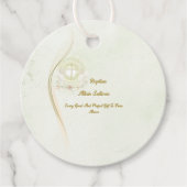 天使白熱［赤熱］光を放つ洗礼メッセージカード フェイバータグ (正面)