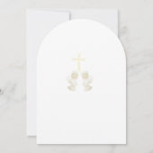 天使白熱［赤熱］光を放つ洗礼招待 招待状 (裏面)