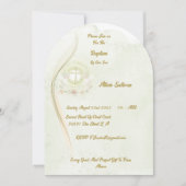 天使白熱［赤熱］光を放つ洗礼招待 招待状 (正面)