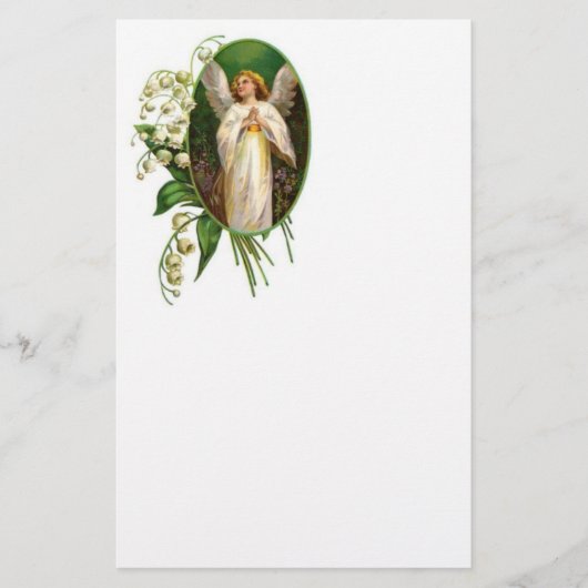 天使祈が庭に居る 便箋 (正面)