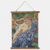 天使絵を描の 吊り下げ型タペストリー (正面)