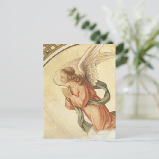 天使絵画の一つ祈の ポストカード (スタンド正面)