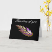 天使考えの カード (黄色い花)