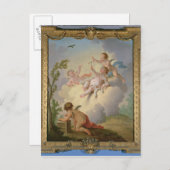 天使遊が鳥を抱えて風景を ポストカード (正面/裏面)