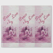 天使遊のライラ雲ピンク ラッピングペーパー (フラット)