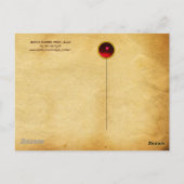 天使遊の音楽，詳細，羊皮紙 ポストカード (裏面)